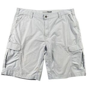 Carhartt Cargo Shorts Mens 42 Relaxed Fit Force Gray Ripstop Workwear